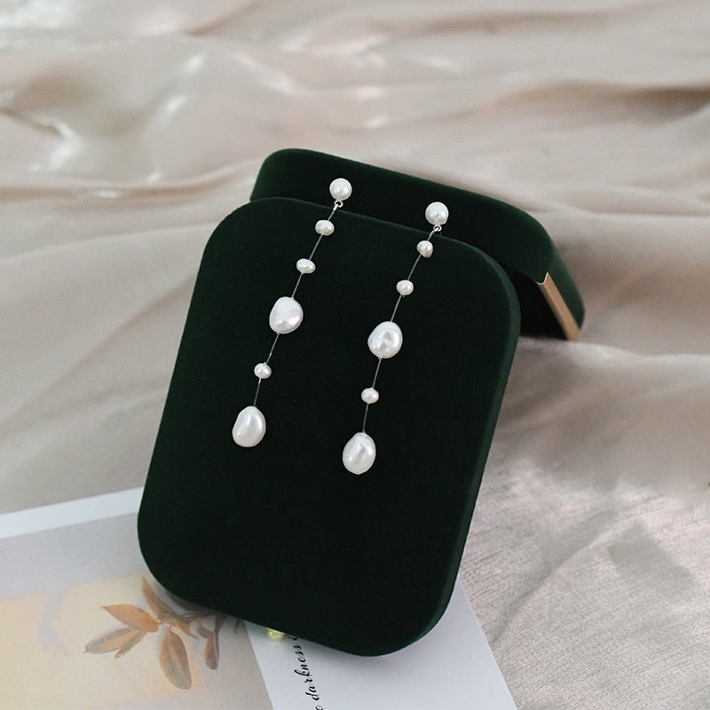 Vintage Freshwater Pearl 925 Silver earrings