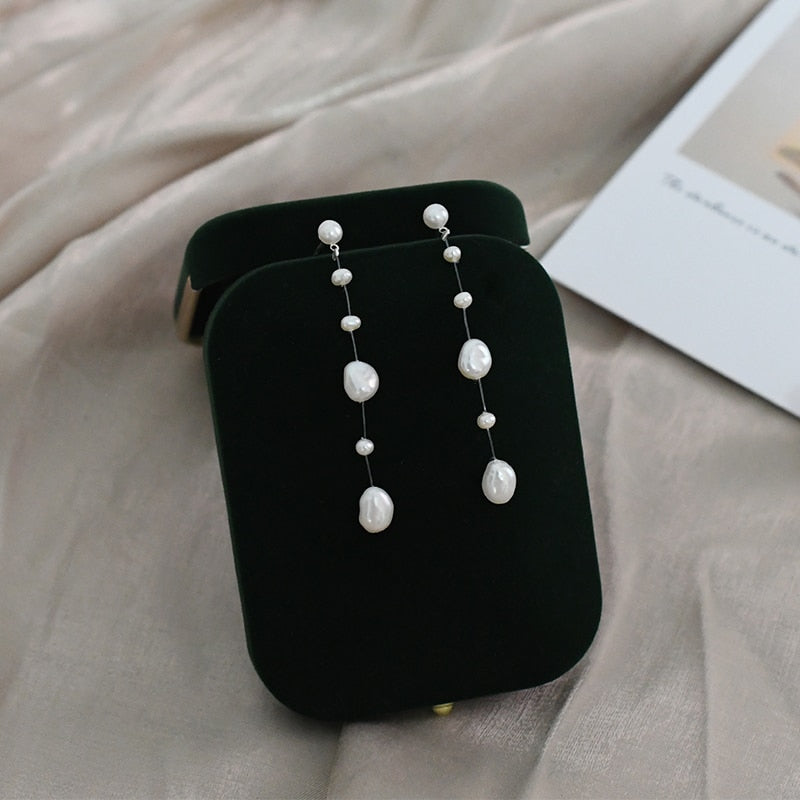 Vintage Freshwater Pearl 925 Silver earrings