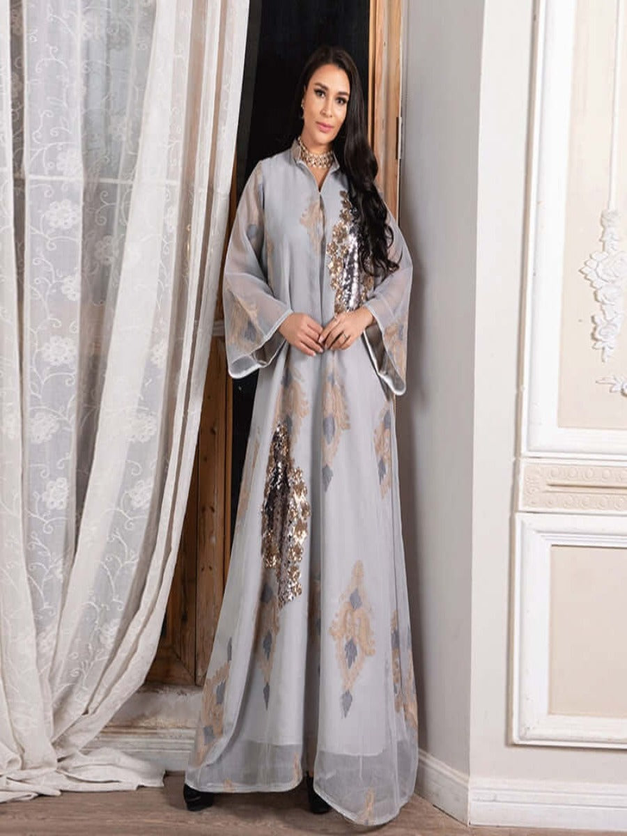 Chic Embroidered Arabic Dress Kaftan