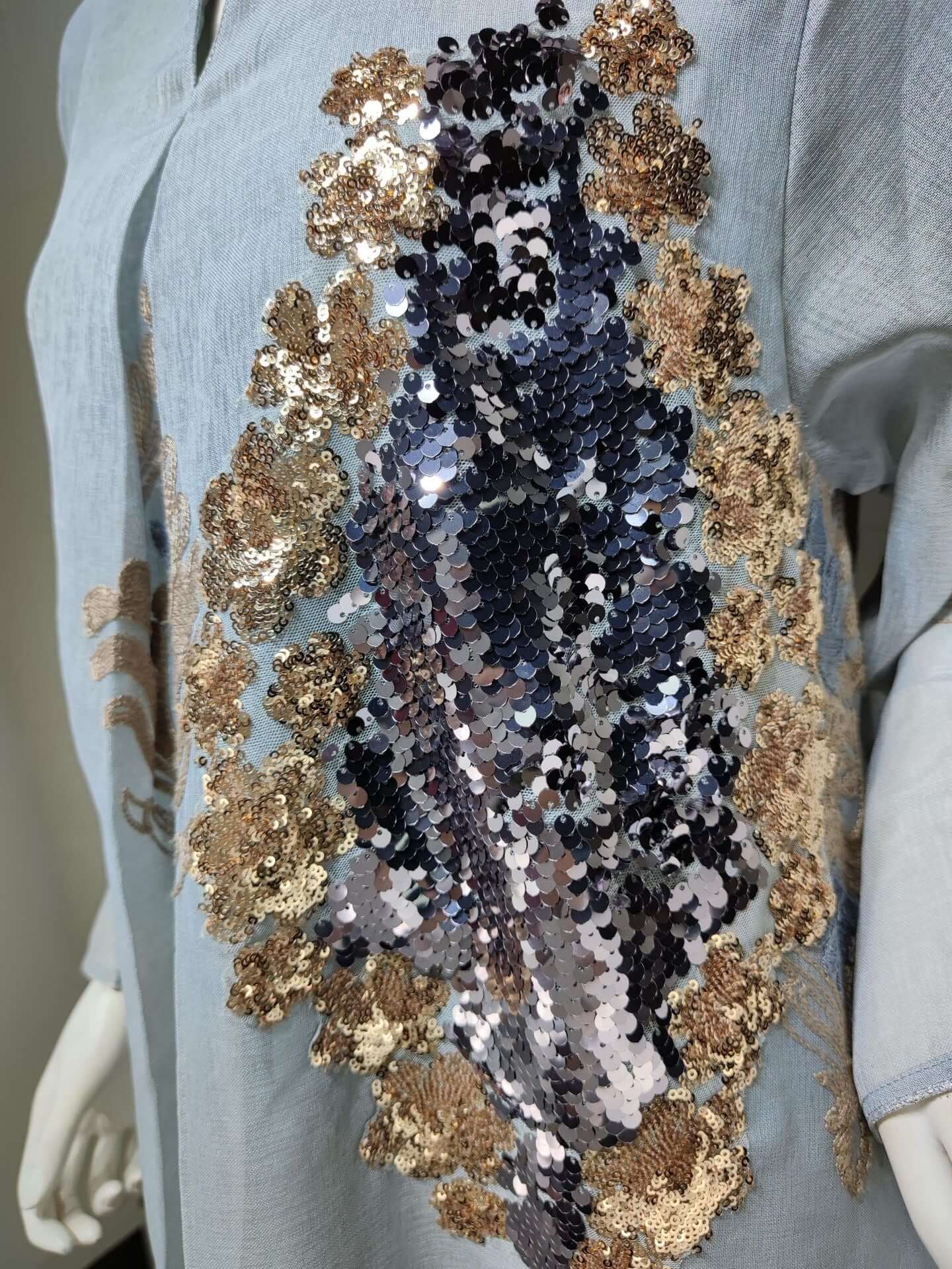 Chic Embroidered Arabic Dress Jalabiya