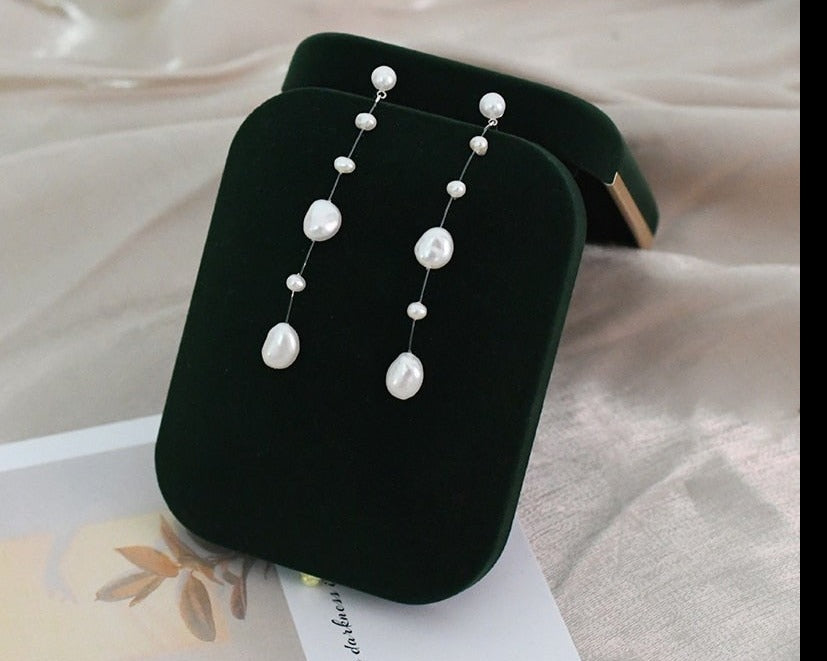 Vintage Freshwater Pearl 925 Silver earrings