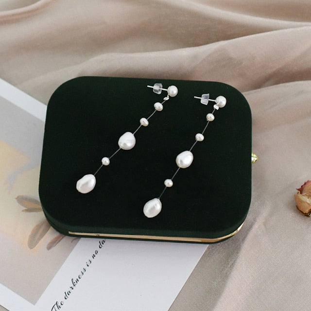 Vintage Freshwater Pearl 925 Silver earrings