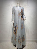 Chic Embroidered Arabic Dress Jalabiya gift
