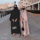 Chic abaya kaftan black eid dress