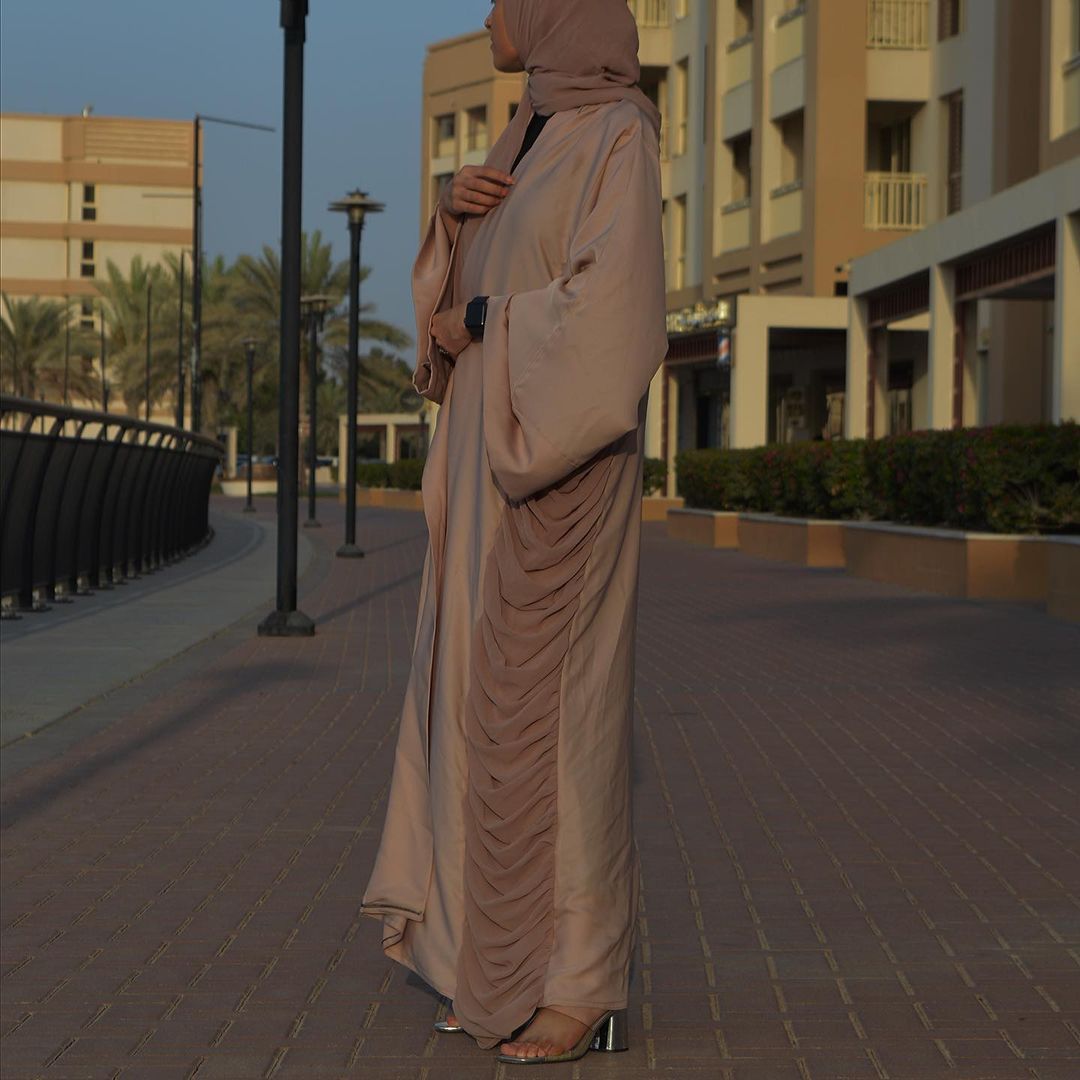 Classy abaya kaftan beige
